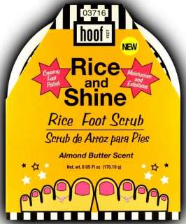 New) Hoof Moisturizing Exfoliating Rice Foot Scrub  