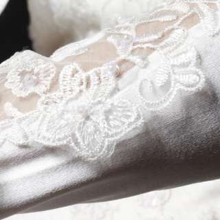   Fingerless Opera Length Embroidery Bridal/Evening/Party Gloves  