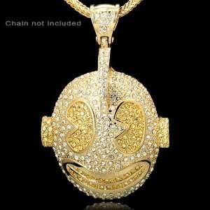 Swizz Beatz KidRobot Inspired Gold Plated Iced Out Pendant