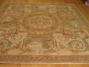 AWESOME 10x10 SQUARE FRENCH SAVONNERIE RUG, SH7011  