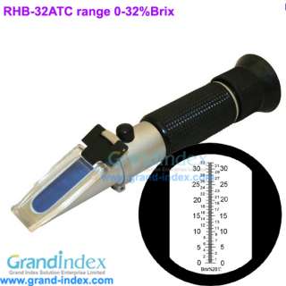 Black RHB 32ATC Brix Refractometer 0 32%ATC Fruit Juice  