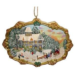 Thomas Kinkade Victorian Christmas Plaque Christmas Ornament #TK0116