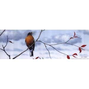  The Robin   Poster by Tim Gagnon (18x6)