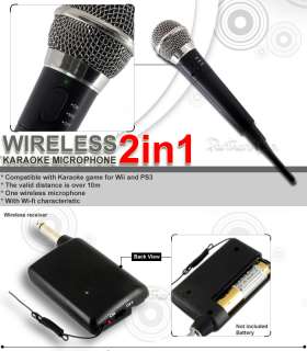 ROCK BAND 2 In 1 Wireless Microphone Mic For Wii PS3 a  