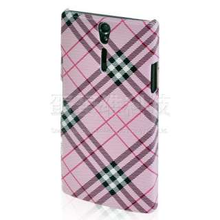 Pink Babri Lines Pattern Hard Rubber Case Cover For Sony Ericsson 