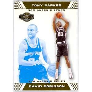  David Robinson Tony Parker 2007 Topps Co Signers Gold 