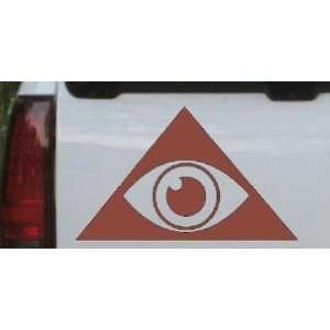 Brown 34in X 20.8in    Illuminati Eye Masonic Car Window Wall Laptop 
