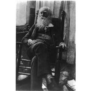  1887 Walt Whitman (1819 1892) seated in rocking chair 