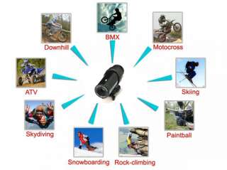 Outdoor Vehicle Helmet Waterproof Sports Camera Cam DVR  