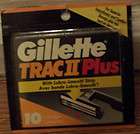 20 Gillette Trac II Plus Cartridge Blade W/ Lubrastrip