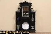 Victorian Ebonized Cherry Etagere Curio Display  