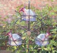 FERRIS WHEEL Violet Glass Hummingbird Feeder Parasol  
