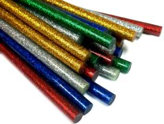 Color Glitter Hot Melt Glue Sticks in various colors 50 count  