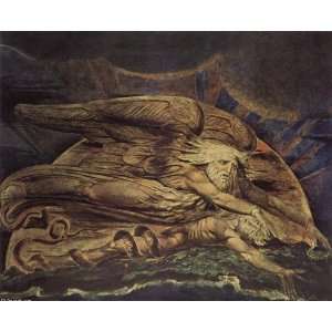 Hand Made Oil Reproduction   William Blake   24 x 20 inches   Elohim 