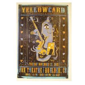  Yellowcard Handbill Poster Fox Theatre Yellow Card
