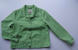 Bean Womens Denim Jacket PS Petite S Green New  