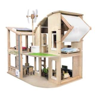  Plan Toys The Green Dollhouse with Furniture