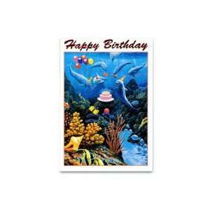  Dolphin Party Birthday Greeting Card 5x7