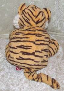 TY Pluffies GROWLERS Orange TIGER Plush BEANIE Toy EUC  