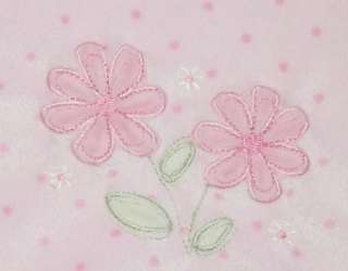 Carters CHILD OF MINE Pink Polka DOT Velour FLOWER Satin Girls BABY 