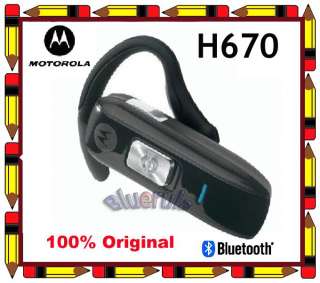   Genuine Motorola H670 Wireless Bluetooth Headset black with charger