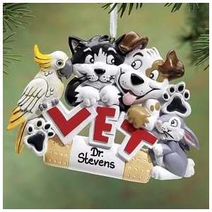  PERSONALIZED VETERINARIAN & PETS ORNAMENT 