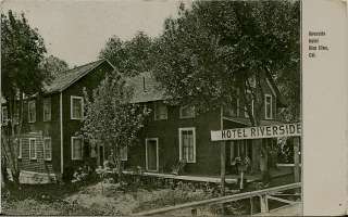 Original, circa 1908 postcard. Caption reads Riverside Hotel   Glen 