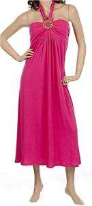 PLUS SIZE FUCHSIA COCKTAIL DAY EVENING WEAR MAXI DRESS 2X 18 20