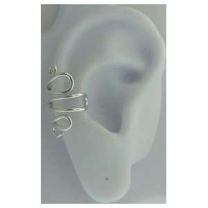   Sterling Silver Left Or Right Nonpiercing Squiggle Ear Cuff Jewelry