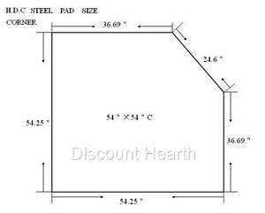   Wood Pellet Stove Board Hearth 2.4 R Value Africana Corner Pad  