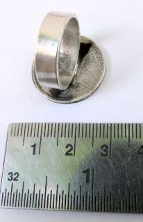 VINTAGE OLD SILVER BRITISH INDIAN COIN RING FROM INDIA. USA RING SIZE 