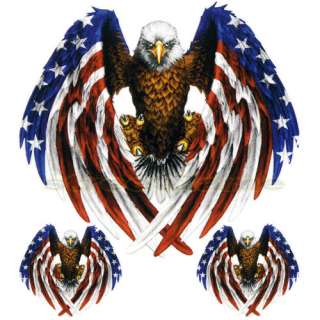 AMERICAN USA FLAG EAGLE DECAL STICKER EMBLEM GRAPHIC  