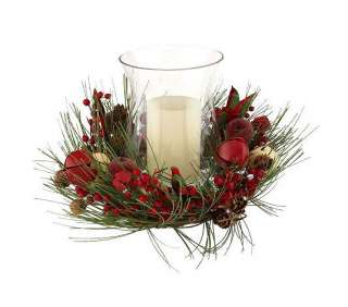 12 Hurricane Jingle Bell Wreath & Flameless Candle   