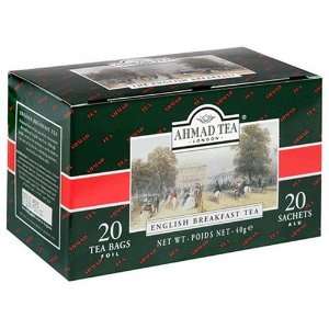 Ahmad Tea English Breakfast Tea, Tea Bags, 20 count Boxes (Pack of 6)