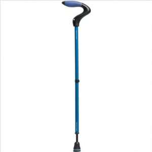   Quest Single Point Shock Absorbing Cane   Blue