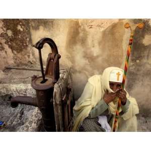  An Ethiopian Orthodox Christian Woman Pilgrim Rests 
