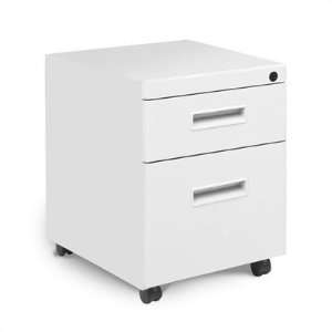  Mobile Pedestal with One Box and One File Drawer Pull Type 