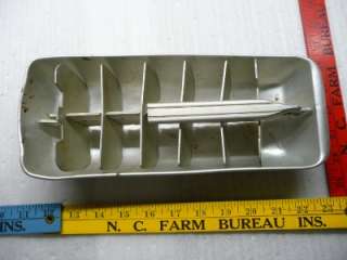 old Quickube Frigidaire Aluminum Ice Cube Trays Vintage  