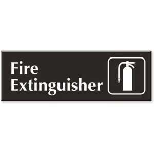  Fire Extinguisher (with symbol) Outdoor Engraved Sign, 12 