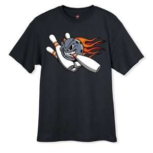  Flame Ball and Pins Bowling T Shirt