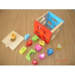  Wooden Shape Sort (Sorter) Cube/Block Toy Set Toys 