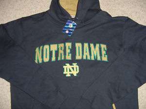 Notre Dame Irish Hooded Sweatshirt Jacket Med Blue New  
