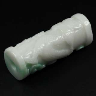   of Dragon Column White Pendant 100% Grade A Jade Jadeite