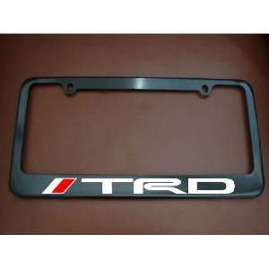  TRD License Plate Frame Black Automotive