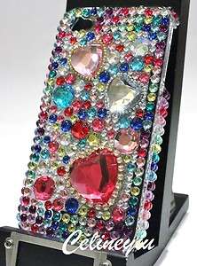 Bling Color Crystal Jewel Back Case Cover for iPhone 4 4S  