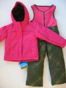   Girls 4/5 6/6X Snowsuit 2 Piece ski outfit bibs $140 Retail New  
