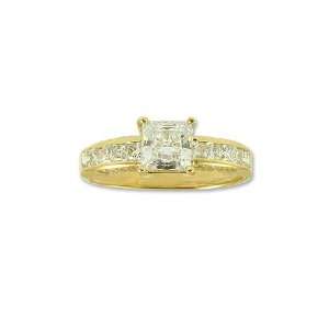   Ladys Engagement Anniversary Ring Princess Cut Created Gems Jewelry