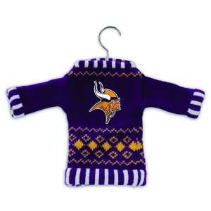 Pack of 3 NFL Minnesota Vikings Sweater Christmas Ornaments on Hangers