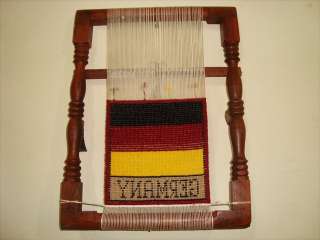 GENUIN WODEN HAND MADE RUG LOOM GERMANY FLAG HANDKNOTED  