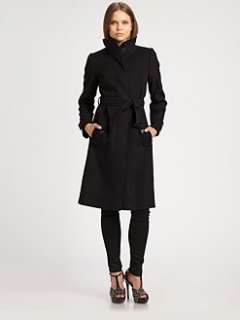   wool cashmere belted coat $ 995 00 5 denim legging jeans $ 350 00